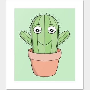 A cute smiling cactus Posters and Art